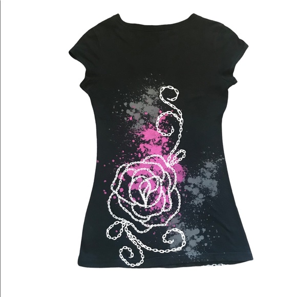 ⭐️Belle du Jour, Black/Hot Pink, T-Shirt, Size L⭐️ - Picture 4 of 10